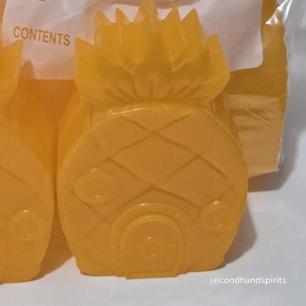 SpongeBob SquarePants Pineapple House Plastic Orange Containers Lot of 9 Empty
